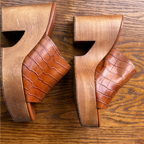 Zara Croc Brown Platform - Picture 8 of 8